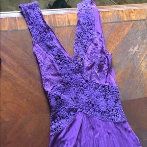 Beautiful purple lace prom dress